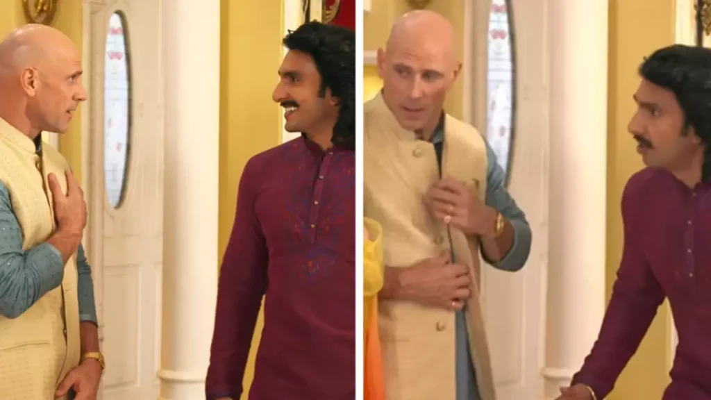 Bollywood actor Ranveer Singh teamed up with adult film star Johnny Sins for the men's health brand Bold Care's commercial, which featured a hilarious desi twist of saas-bahu drama.